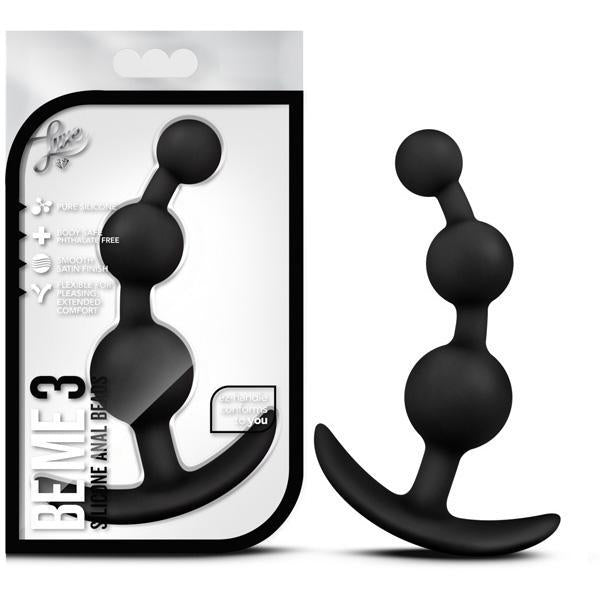 Luxe Be Me 3 Anal Silicone Black - Temptations