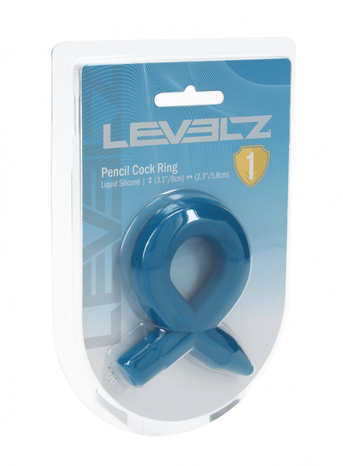 LEVELZ - Pencil Liquid Silicone Cock Ring - Teal - Temptations