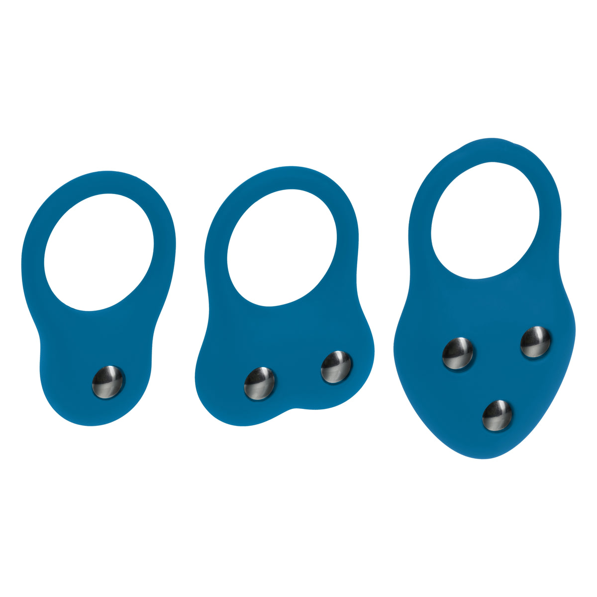 LEVELZ - Silicone Training Cock Ring Set of 3 (S, M, L) - Teal - Temptations