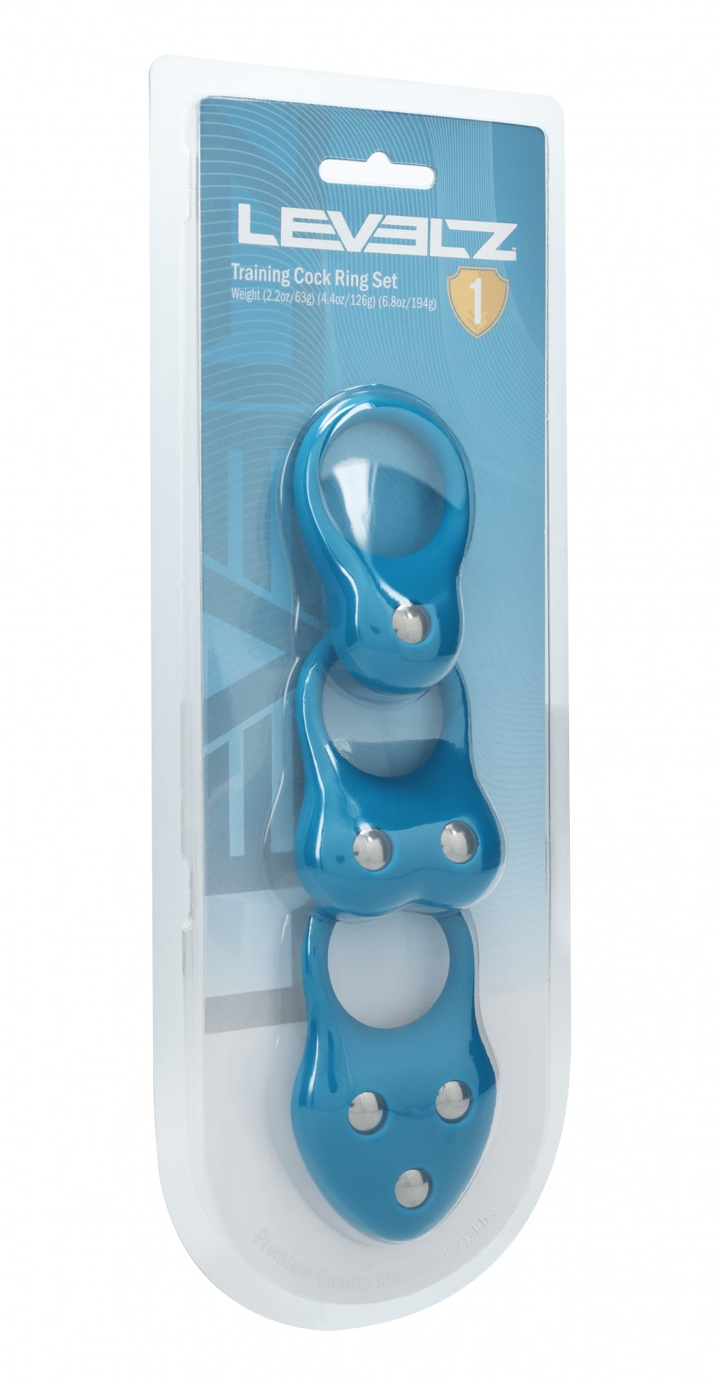 LEVELZ - Silicone Training Cock Ring Set of 3 (S, M, L) - Teal - Temptations