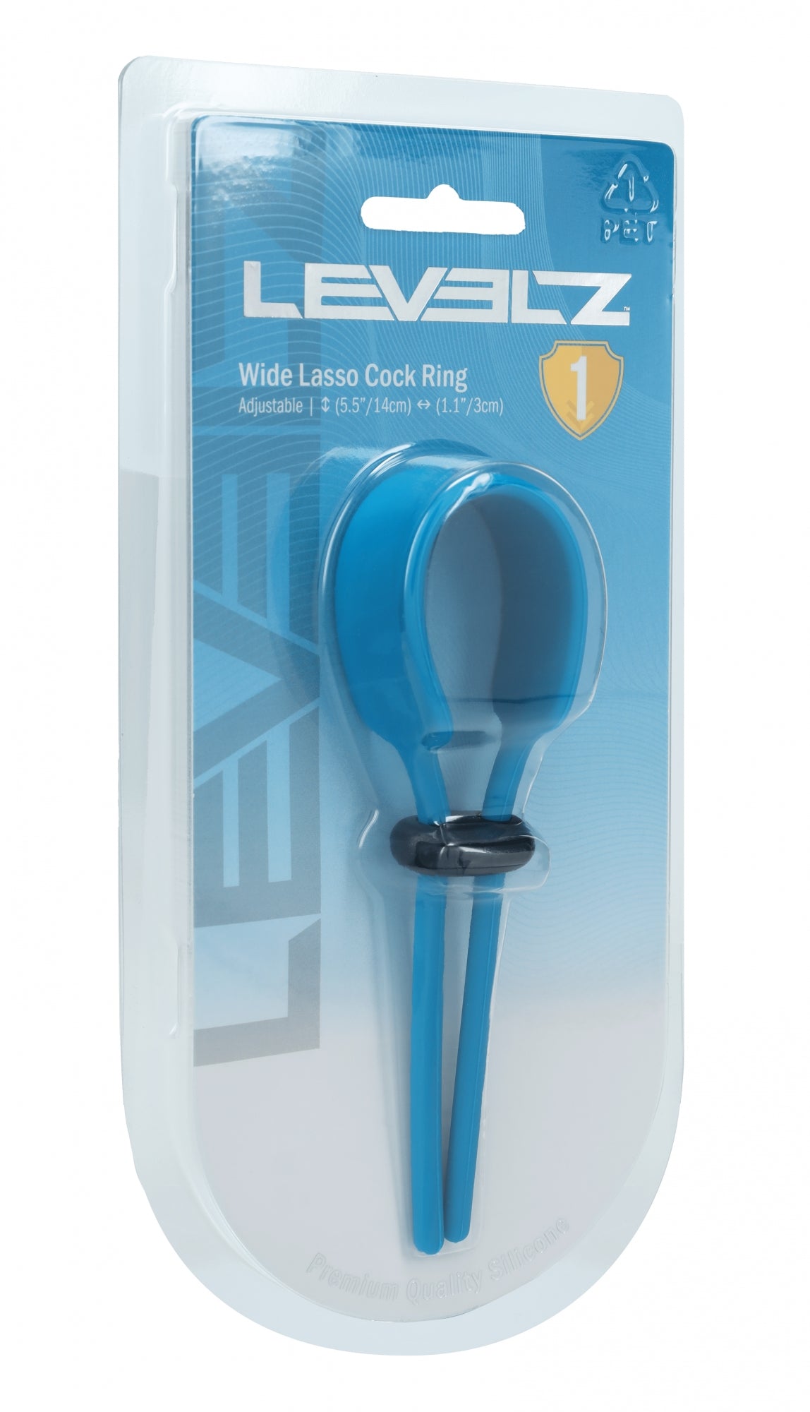 LEVELZ - Wide Adjustable Silicone Lasso Cock Ring - 5mm - Teal - Temptations