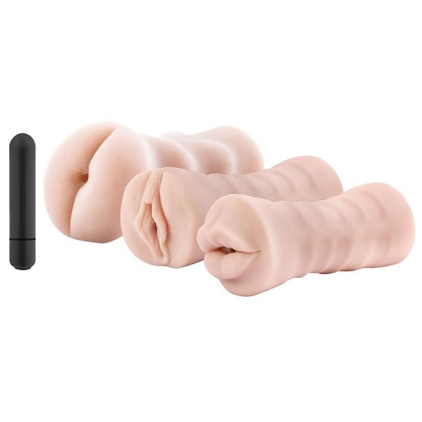 M For Men Soft And Wet Self - Lubricating Vibrating 3 - Pack - Temptations