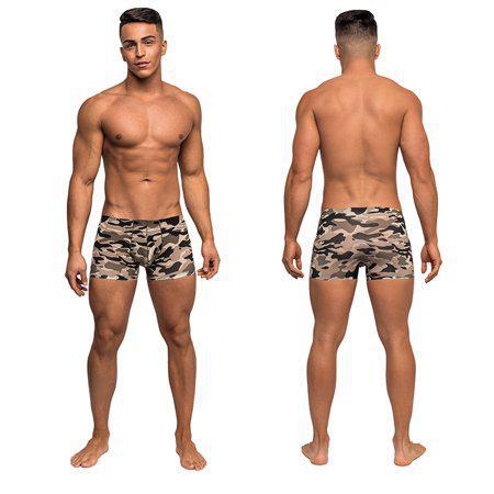 Male Power Commando Mini Shorts Camo - Medium - Temptations