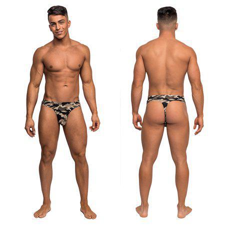 Male Power Mens Commando Bong Thong Camo - L/XL - Temptations