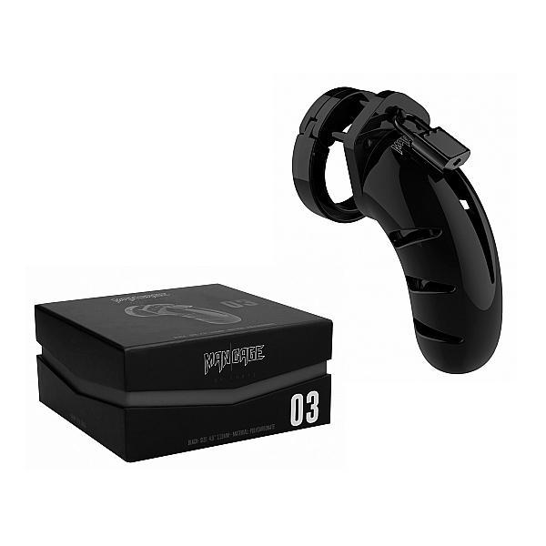 Mancage Model 03 Chastity 4.5'' Cock Cage Black - Temptations