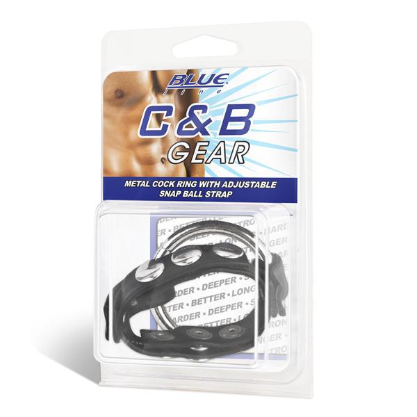 METAL COCK RING WITH ADJUSTABLE SNAP BALL STRAP - Temptations