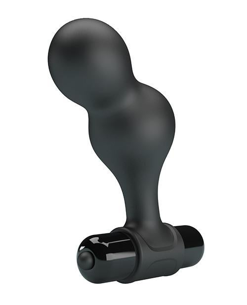 Mr. Play Silicone Anal Vibro Plug - Black - Temptations