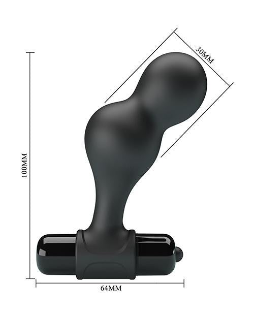 Mr. Play Silicone Anal Vibro Plug - Black - Temptations