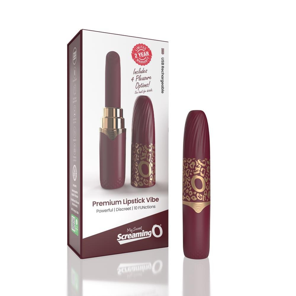 My Secret Premium Rechargeable Vibrating Lipstick Merlot - Temptations
