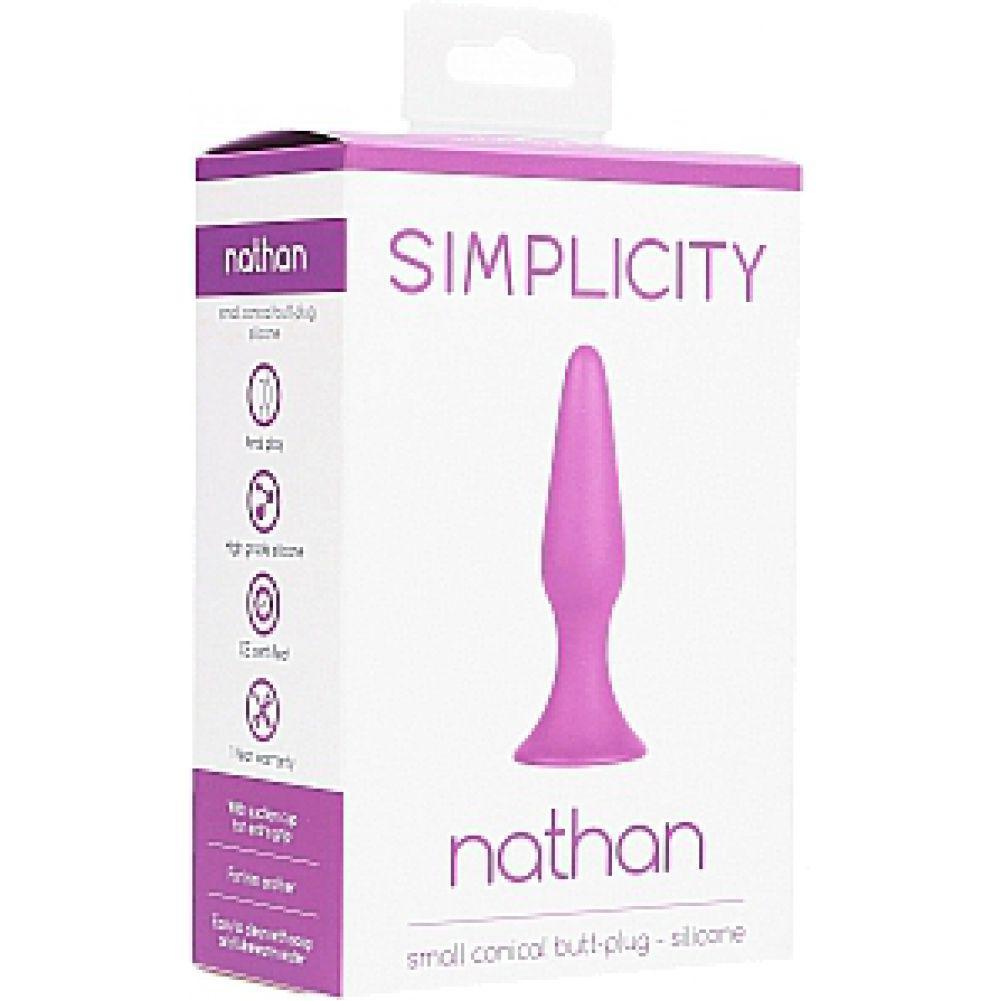 NATHAN small conical butt - plug with suction cup - Pink - Temptations