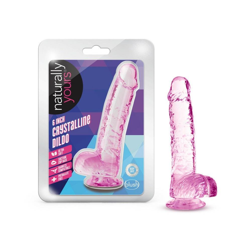 NATURALLY YOURS 6'' CRYSTALLINE DILDO - Temptations
