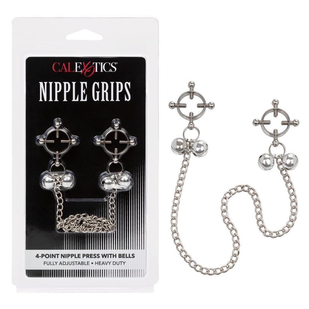 Nipple Grips 4 - Point Nipple Press With Bells - Temptations