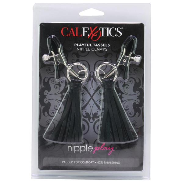 Nipple Play Playful Tassels Nipple Clamps Black - Temptations