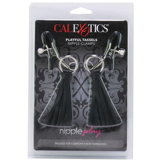 Nipple Play Playful Tassels Nipple Clamps Black - Temptations