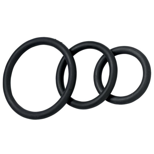 Nitrile C - Ring Set 1.25 1.5 2'' - Black - Temptations