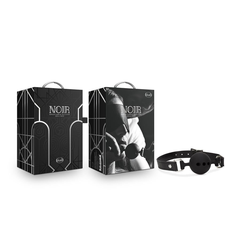 Noir Breathable Silicone Ball Gag Black - Temptations