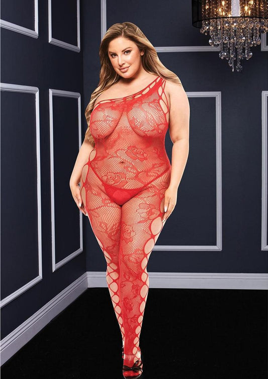 OFF THE SHOULDER BODYSTOCKING Queen Red - Temptations