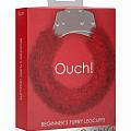 Ouch Beginner's Furry Legcuffs - Red - Temptations