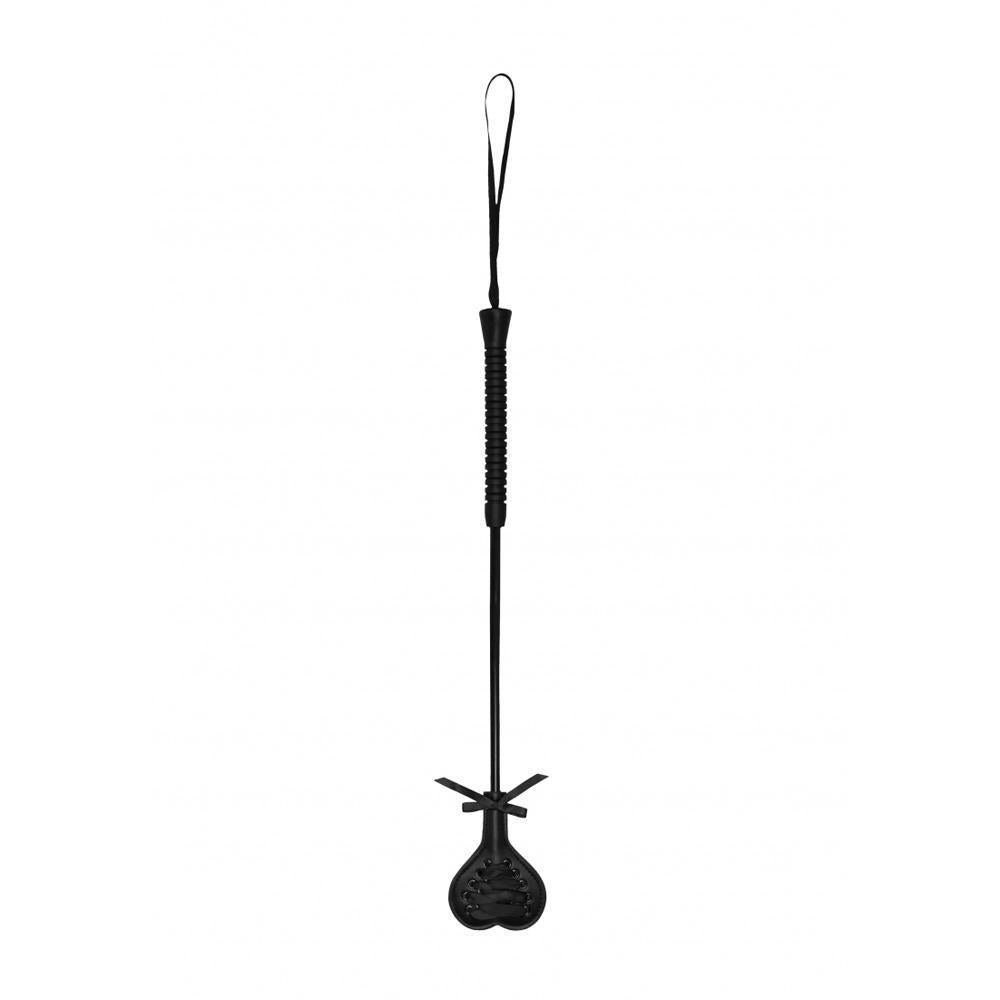 Ouch! Crop Black Heart With Black Lace Large - Temptations