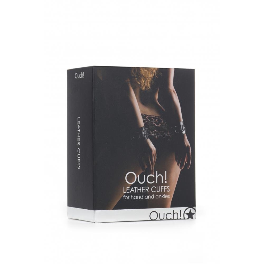 Ouch Leather Cuffs - Black - Temptations