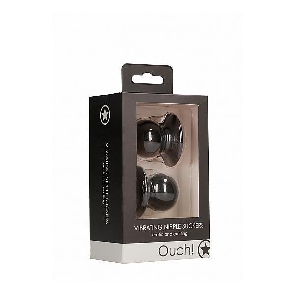 Ouch! Vibrating Nipple Suckers Black - Temptations