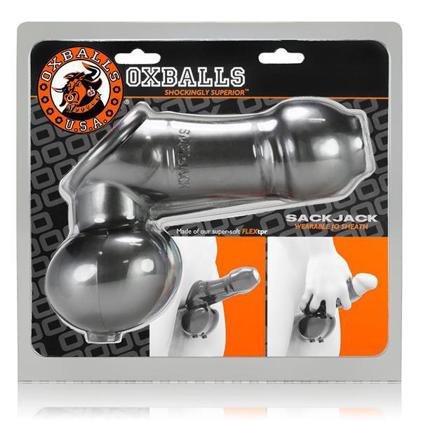 OxBalls Sackjack Wearable Jackoff Sheath Steel - Temptations