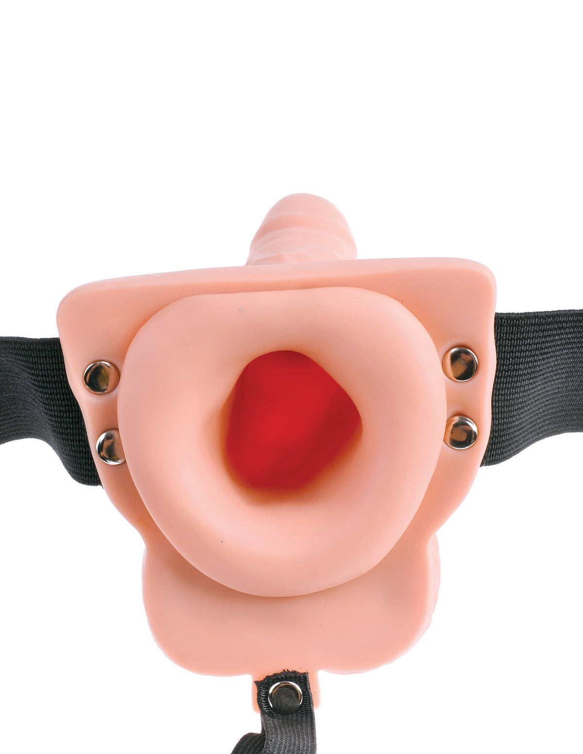 Fetish Fantasy 6" Hollow Rechargeable Strap-On With Remote Flesh - hollow opening