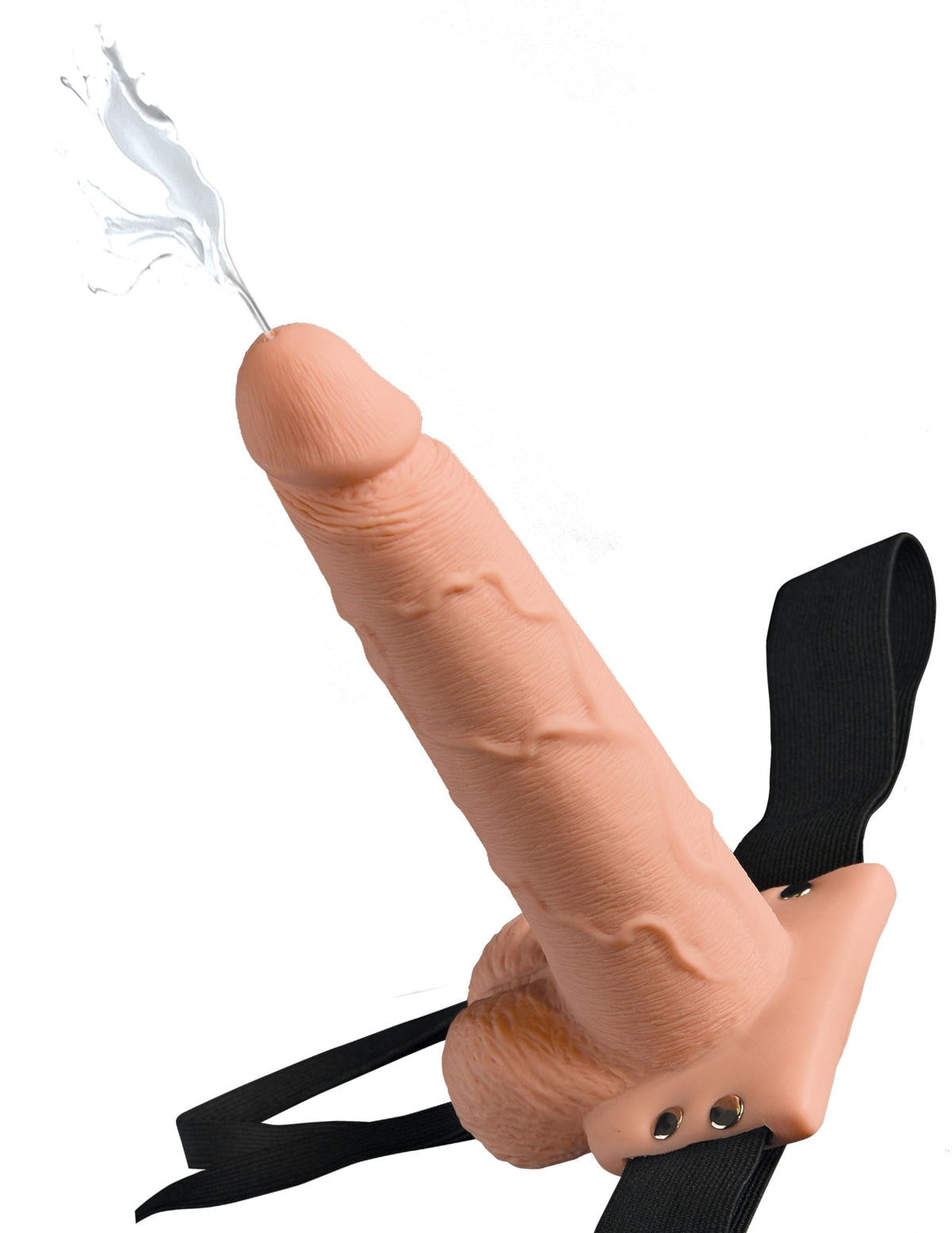 Fetish Fantasy 7.5" Hollow Squirting Strap-On With Balls Flesh