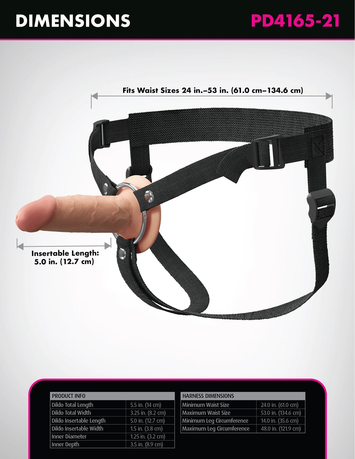 Fantasy X-Tensions Elite 5" Silicone Hollow Strap-On Dual Density Light