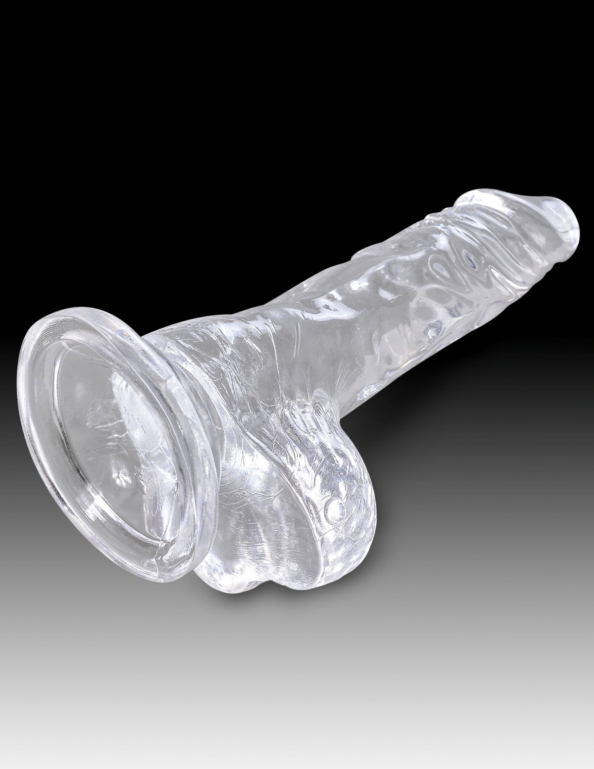 King Cock Clear 4" Cock With Balls