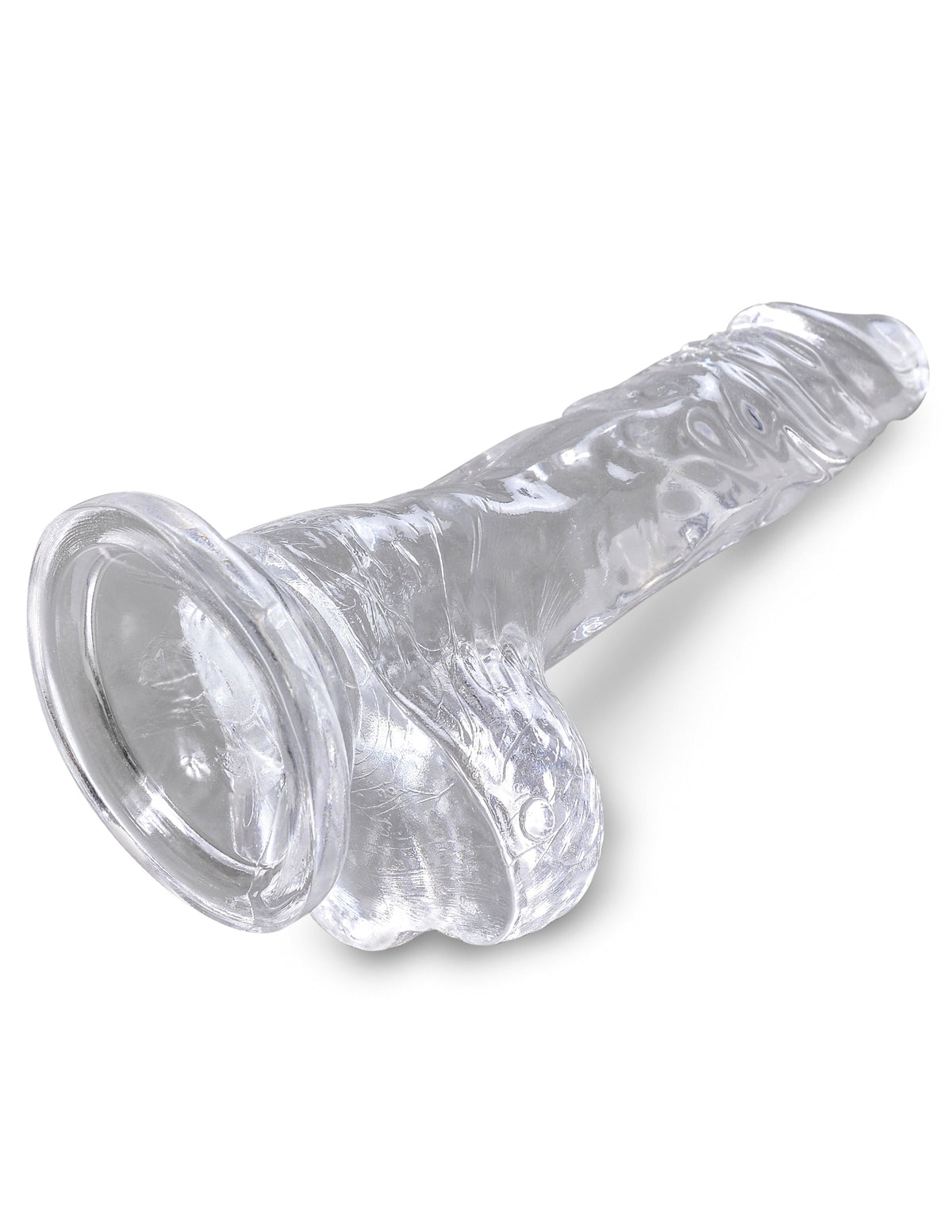 King Cock Clear 4" Cock With Balls