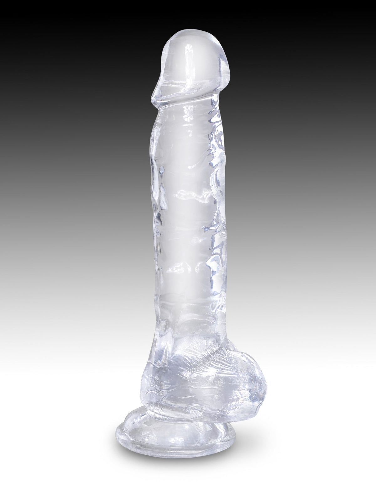 King Cock Clear 8" Cock With Balls