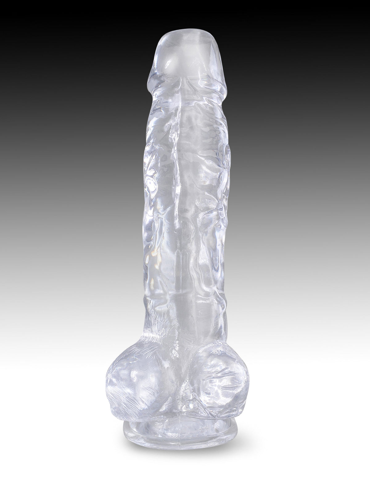 King Cock Clear 8" Cock With Balls