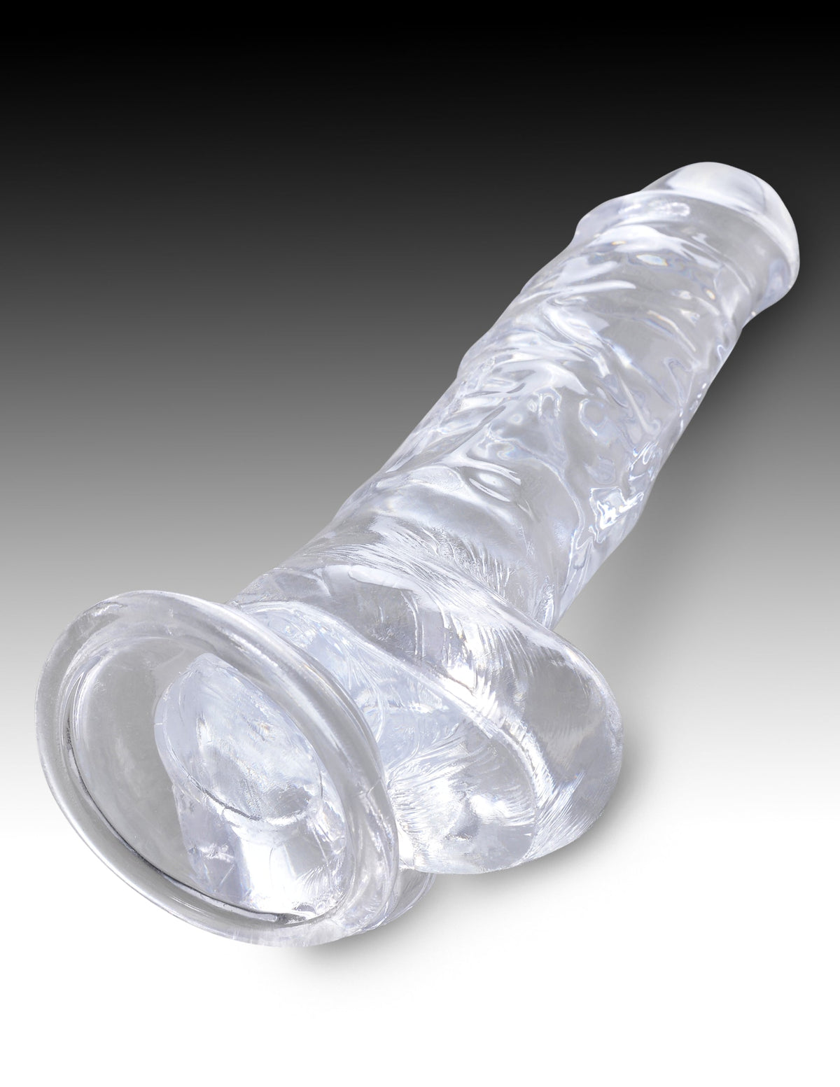 King Cock Clear 8" Cock With Balls