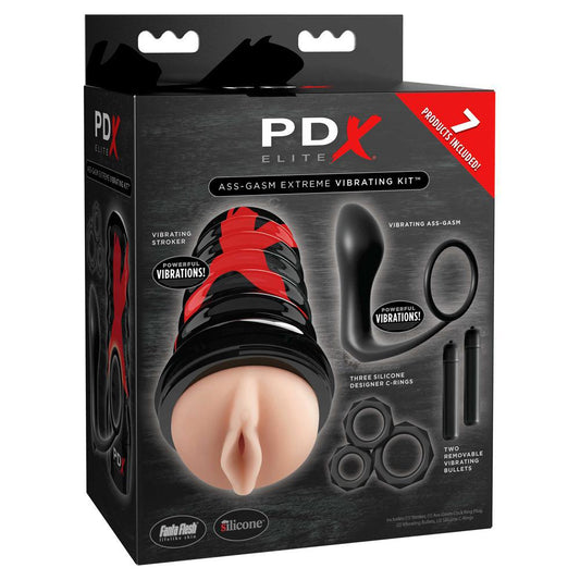 PDX Elite Ass - Gasm Extreme Vibrating Kit - Temptations