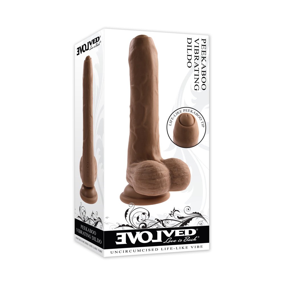 Peek A Boo Vibrating Dildo Dark