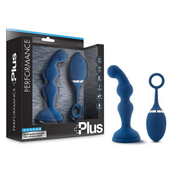 Performance Plus Cannon Rechargeable Anal Plug Blue - Temptations