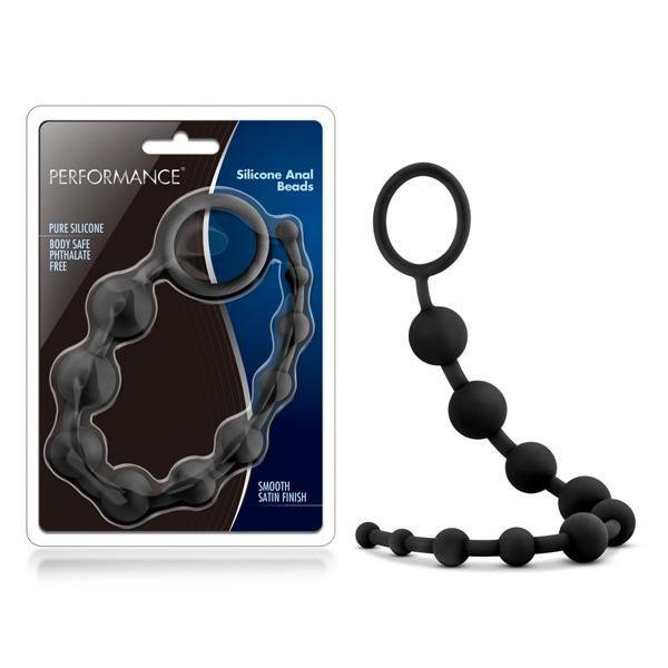 Performance Silicone Anal Beads Black - Temptations