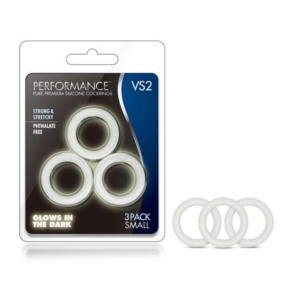 Performance VS2 Pure Premium Silicone Cockrings Small White - Temptations