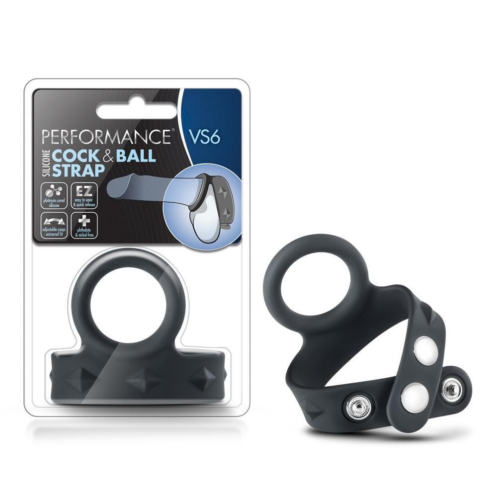 Performance Vs6 Silicone Cock & Ball Strap Black - Temptations