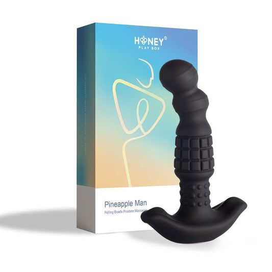 Pineapple Man Vibrating Prostate Massager - Black - Temptations