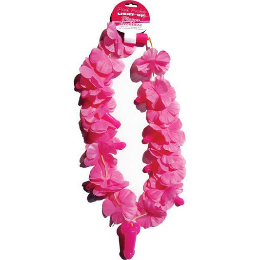 Pink Light Up Flower Pecker Necklace - Temptations