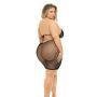 Pink Lipstick Fill Me In Bodystocking Black QN - Temptations