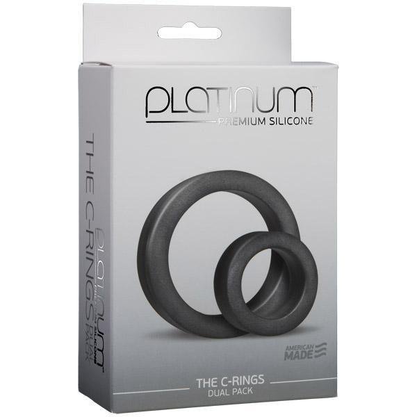 Platinum Premium Silicone - The C - Rings Charcoal - Temptations
