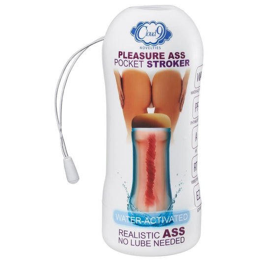 Pleasure Anal Pocket Stroker Water Activated Tan - Temptations