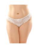 Poppy Crotchless Lace Panty White Queen Size - Temptations