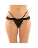 Posey Strappy Crotchless Panty Black L/Xl - Temptations