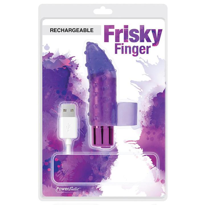 Power Bullet Frisky Fingers Rechargeable - Purple - Temptations