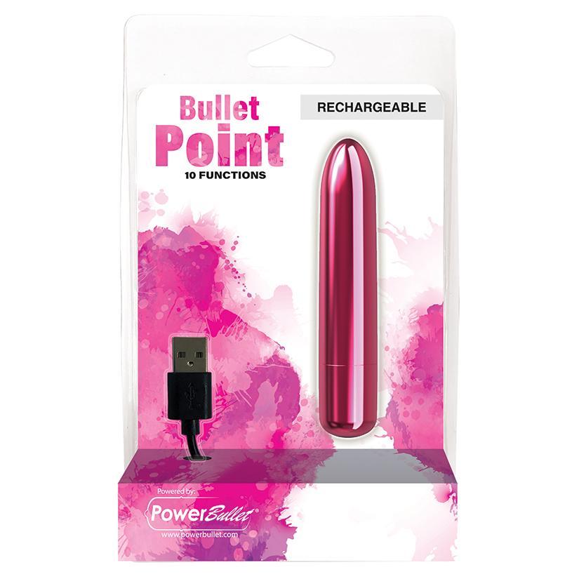 PowerBullet Bullet Point 10 Function Rechargeable - Pink 4" - Temptations