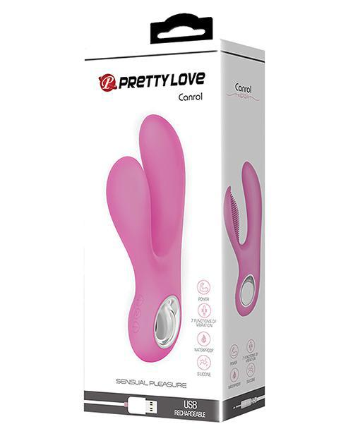 Pretty Love Canrol Nubby Rabbit Vibe - 7 Function Pastel Pink - Temptations